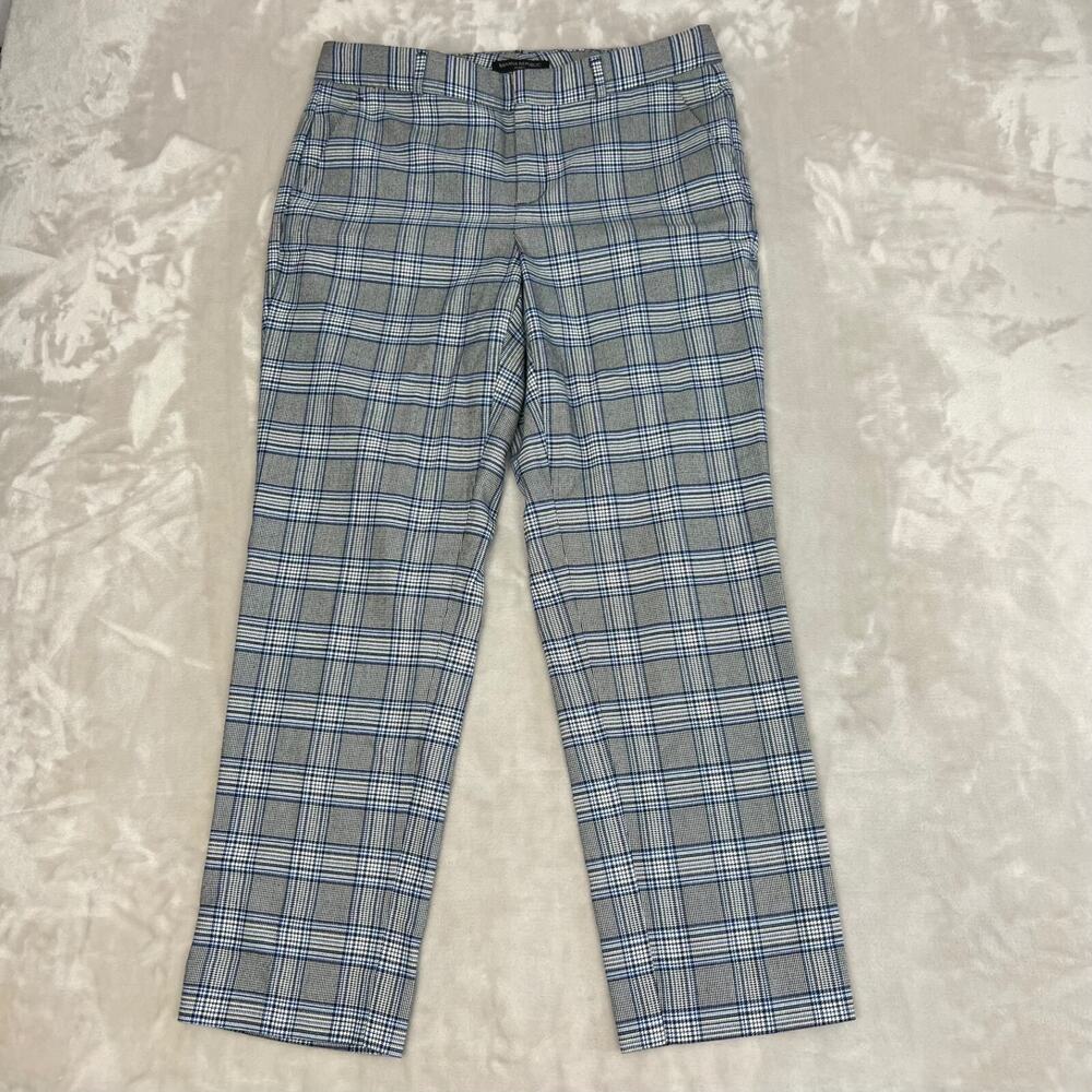 Banana Republic Pants Womens 6 Multi Plaid Avery Straight Leg Career Work Preppy